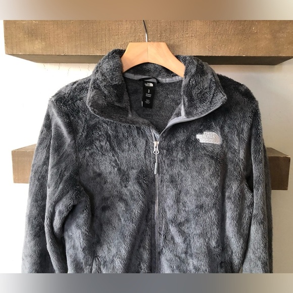 The North Face|Mid grey Osito Jacket,fuzzy Teddy style in charcoal,small logo••• - Picture 4 of 14